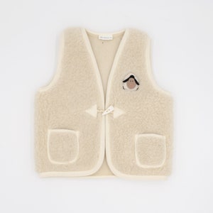 Kids winter vest / Kids wool vest / Babies wool vest / Toddler vest / Handmade natural wool vest / Natural wool vest