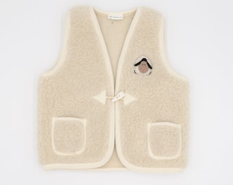 Kids winter vest / Kids wool vest / Babies wool vest / Toddler vest / Handmade natural wool vest / Natural wool vest