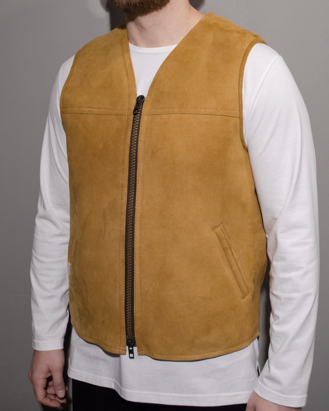 Men's Winter Vest / Men's Leather Vest / Leather Vest / Winter Vest