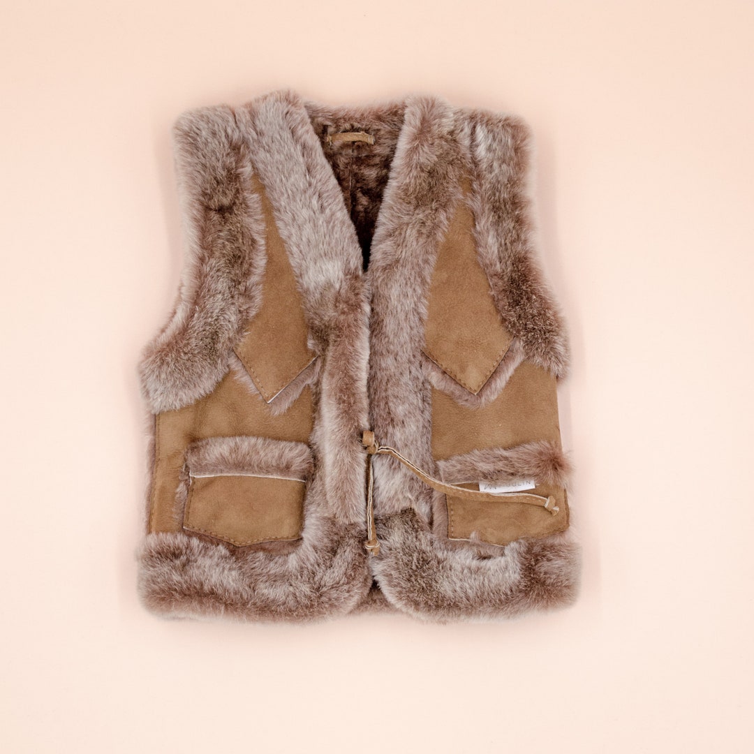 Kids Winter Vest / Kids Leather Vest / Babies Leather Vest / Etsy