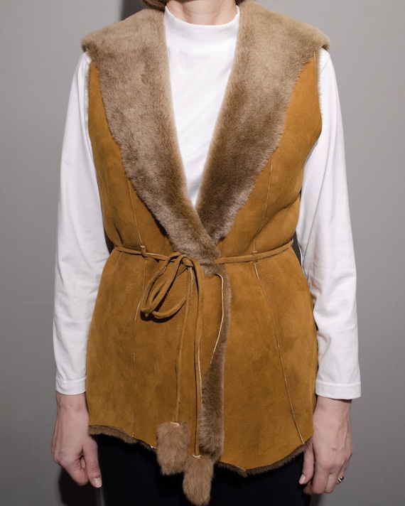 Women's winter vest / Women's leather vest / Leather vest / Winter vest / Handmade sheepskin vest / Natural leather vest