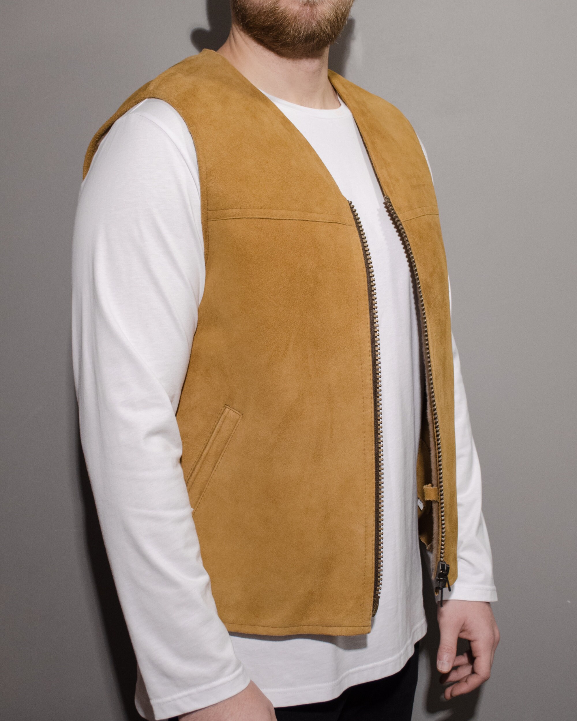Men's Winter Vest / Men's Leather Vest / Leather Vest / Winter Vest