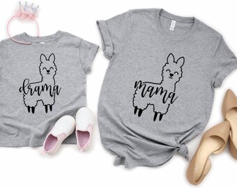 Mommy and Me shirts, matching shirts, matching Onesie, Mama Llama shirt, Drama Llama, Mama shirt, Mother's day gift, funny Onesie