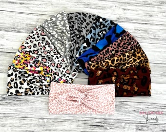the Leopard Print knotted headbands