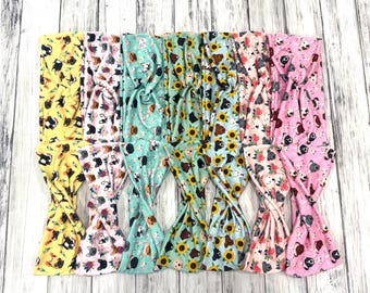 fasce annodate o attorcigliate con stampa di cane