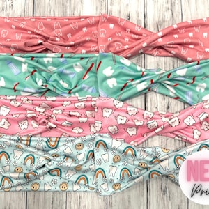 the Dental Print knotted or double twist headbands