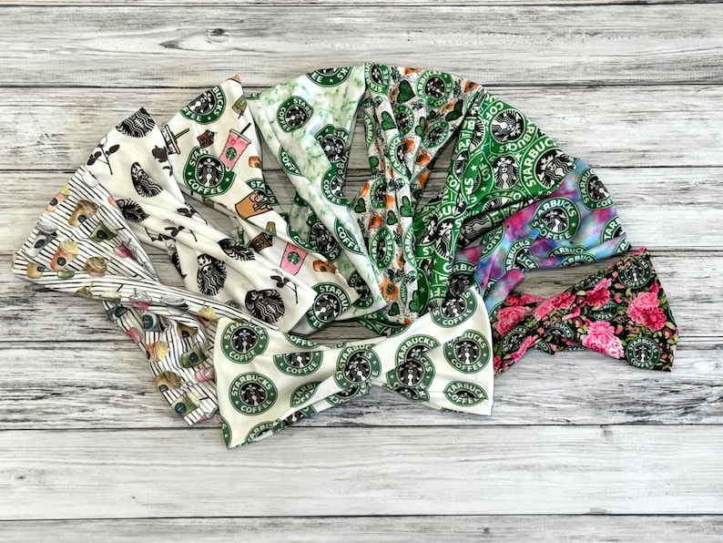 the Starbucks Coffee print double twist headbands image 1