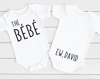 Schitt's Creek themed funny Onesie | the Bebe front, Ew David back baby infant toddler Onesie top