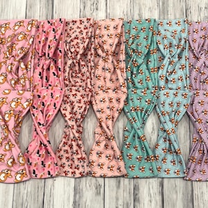 the Corgi print double twist or knotted headbands