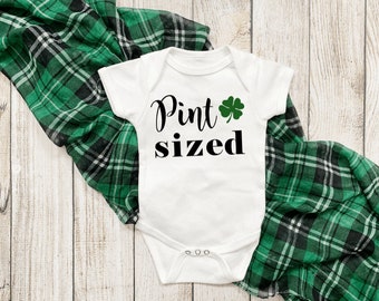 Pint Sized St. Patrick's day themed baby toddler Onesie top