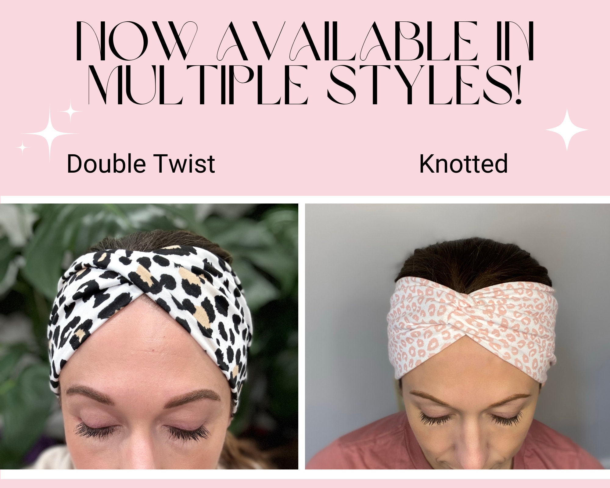 The Retro Ghosts Knotted or Double Twist Headband - Etsy display picture 3