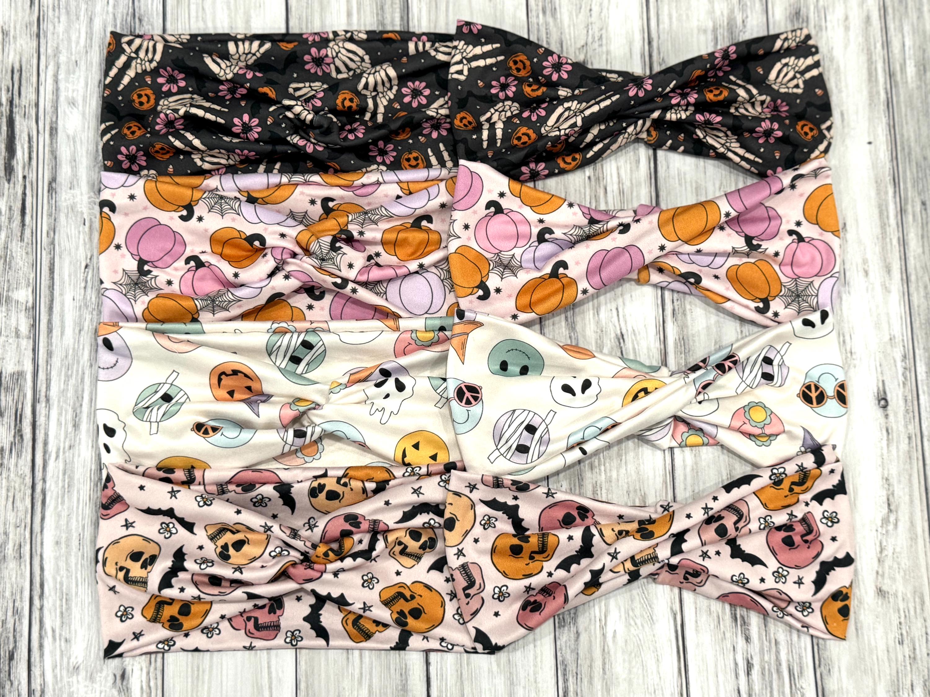 NEW* Cutesy Halloween prints knotted or double twist headband
