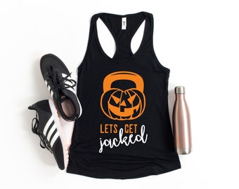 Let's get jacked halloween racerback tank top