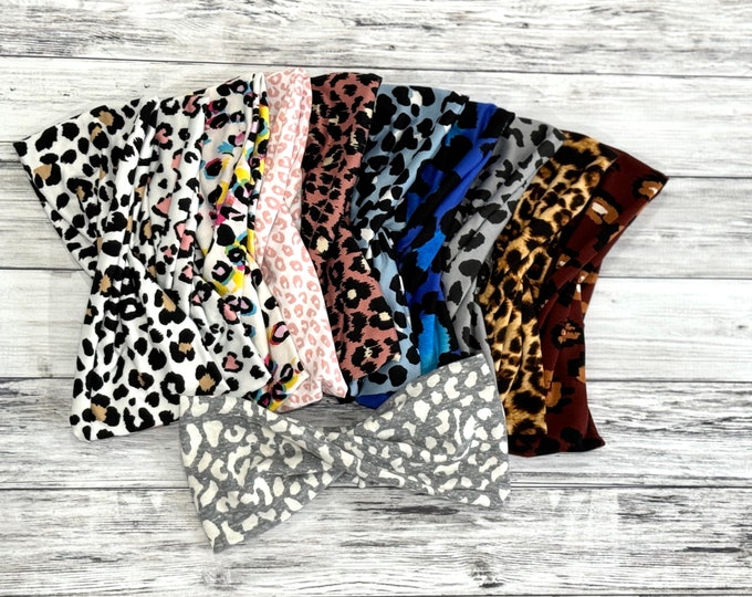 Featured listing image: Leopard Print double twist headband