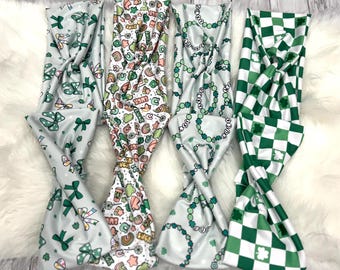the coquette and charms St. Patrick's day headbands