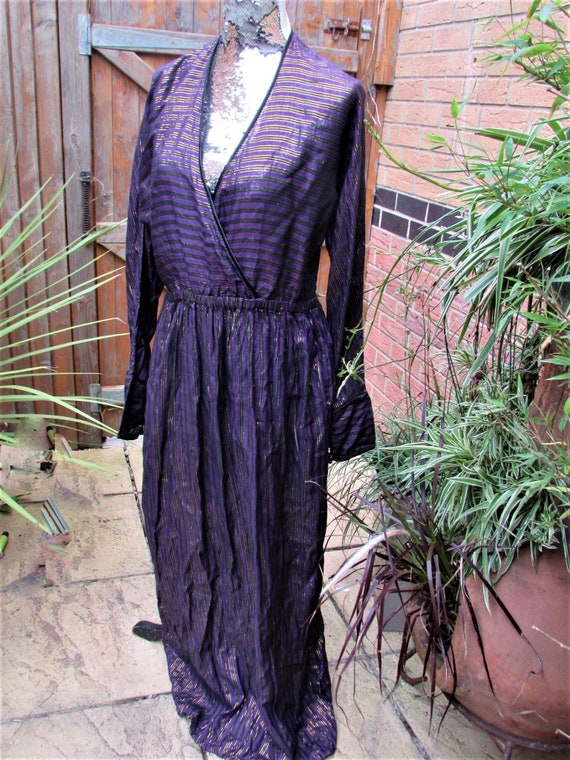 1970s monsoon indian cotton maxi dress sz 12