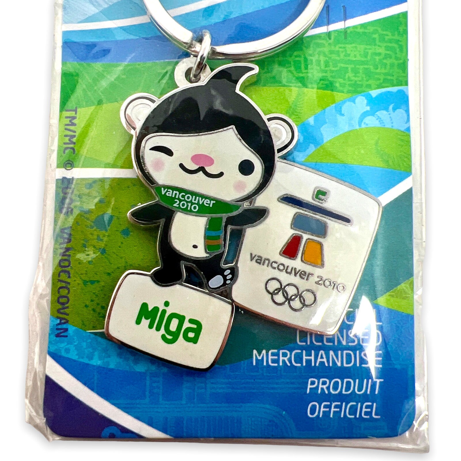 Vancouver 2010 Olympics Officially Licensed Metal Miga Mascot Keychain