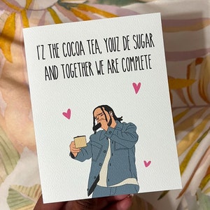 Carte KES Soca, thé au cacao, Saint-Valentin, anniversaire