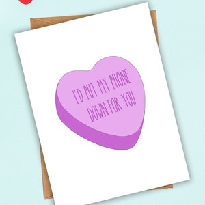 Phone Down - Funny Valentine&#39;s Day Card