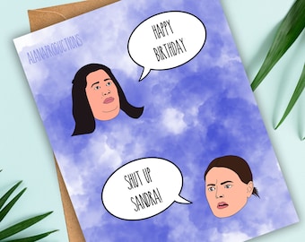 Superstore Birthday Card, Sandra and Dina