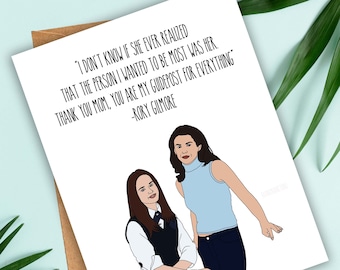 Carte Lorelai & Rory Gilmore, carte de fête des mères