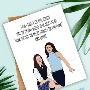Carte Lorelai & Rory Gilmore, carte de fête des mères