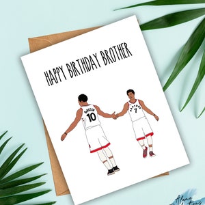 Cartão de aniversário dos Raptors, cartão de DeMar DeRozan e Kyle Lowry