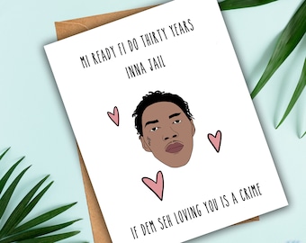 Vybz Kartel Karte, Dancehall Karte, romantische Karte, Liebes/Geburtstag/Jubiläumskarte