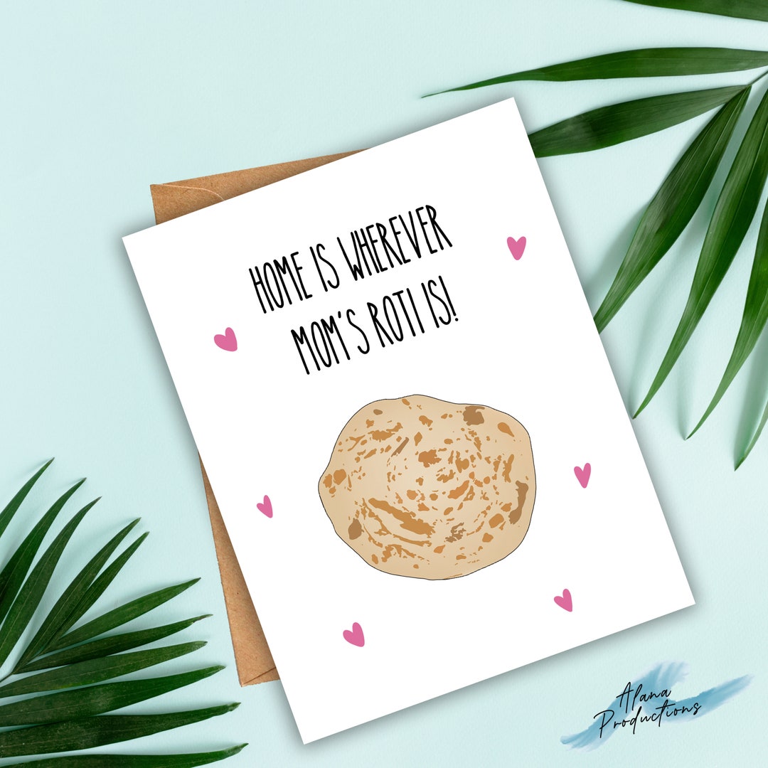 Multigrain Roti Paper Card Mother's Day Roti Card - Etsy