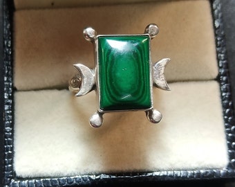 Malachite Ring,Green Malachite,925 Silver Rings,Natural Malachite Ring,Handmade Malachite Gemstone Ring,valantine's day gift her