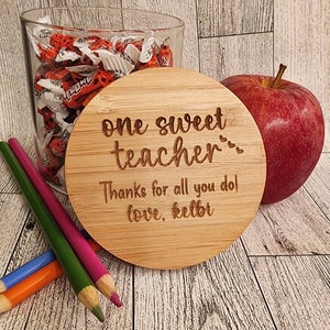 Personalized Teacher Gift | Teacher Candy Jar, Teacher Appreciation Gift, Personalized Glass Jar, Custom Teacher Gift, Personalized Gift