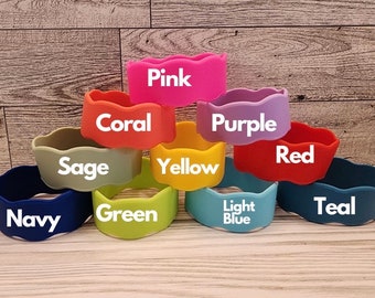 Personalized Water Bottle Label, Custom Silicone Bottle Bands, Baby Gift, Engraved Name Label For Cup, Kid Name, Back to School, Kid Gift