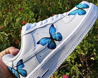 blue butterfly nike af1