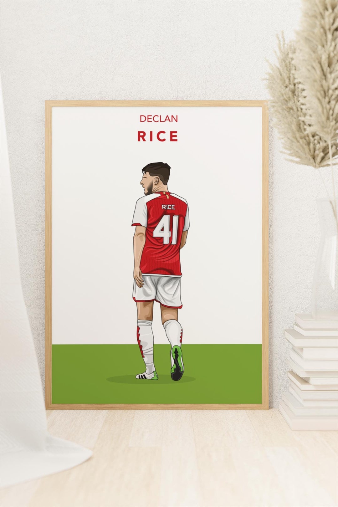 Declan Rice Poster Wall Art Football Soccer Arsenal FC Poster Modern ...