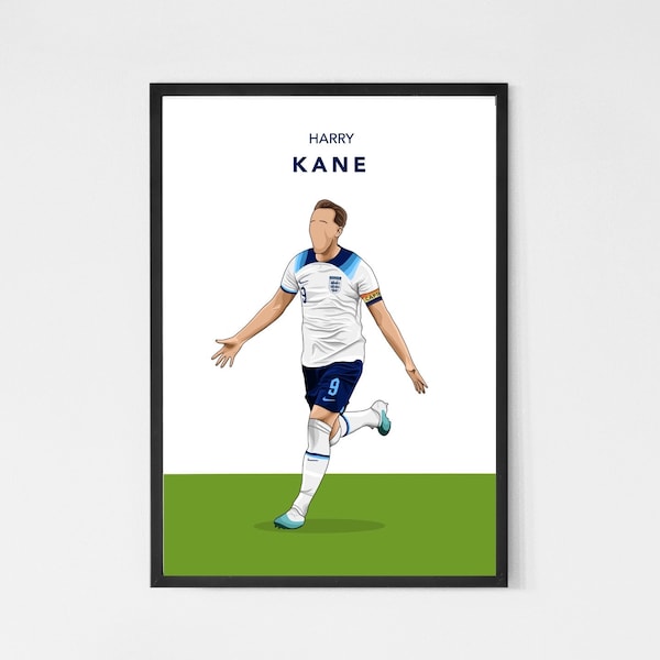 Harry Potter Poster | England Fc Poster | England Geschenke | Fußball Poster | Kane | League of Legends Poster | Fußball Wand Kunst | England Druck