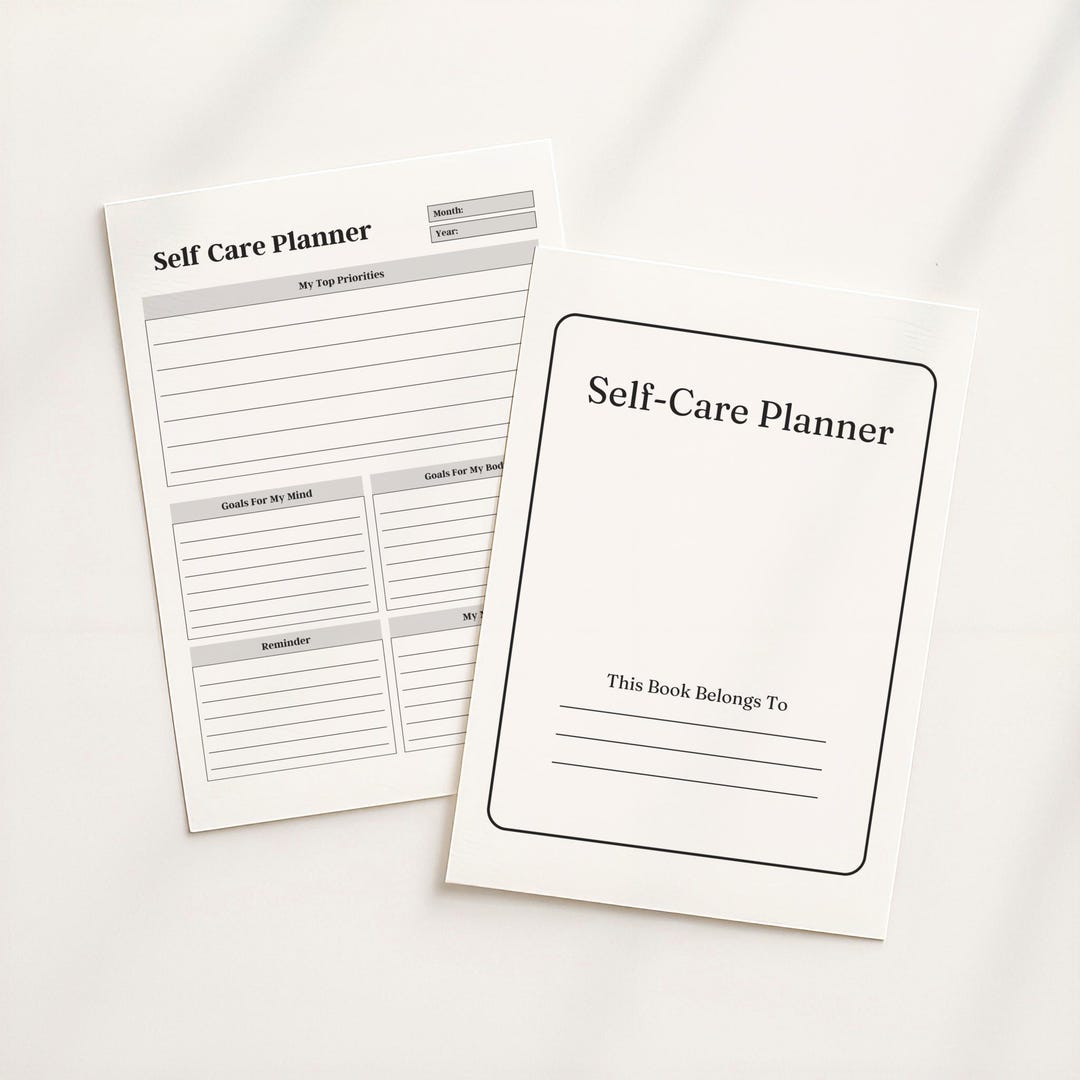 Printable Self Care Planner A4 Mental Health Tracker PDF Wellness ...