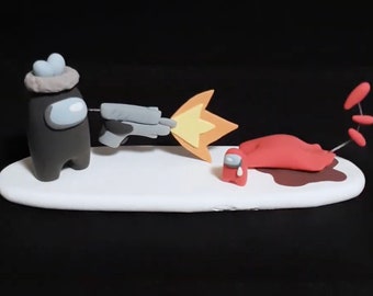 Among Us Death Animation Clayart Figure Etsy