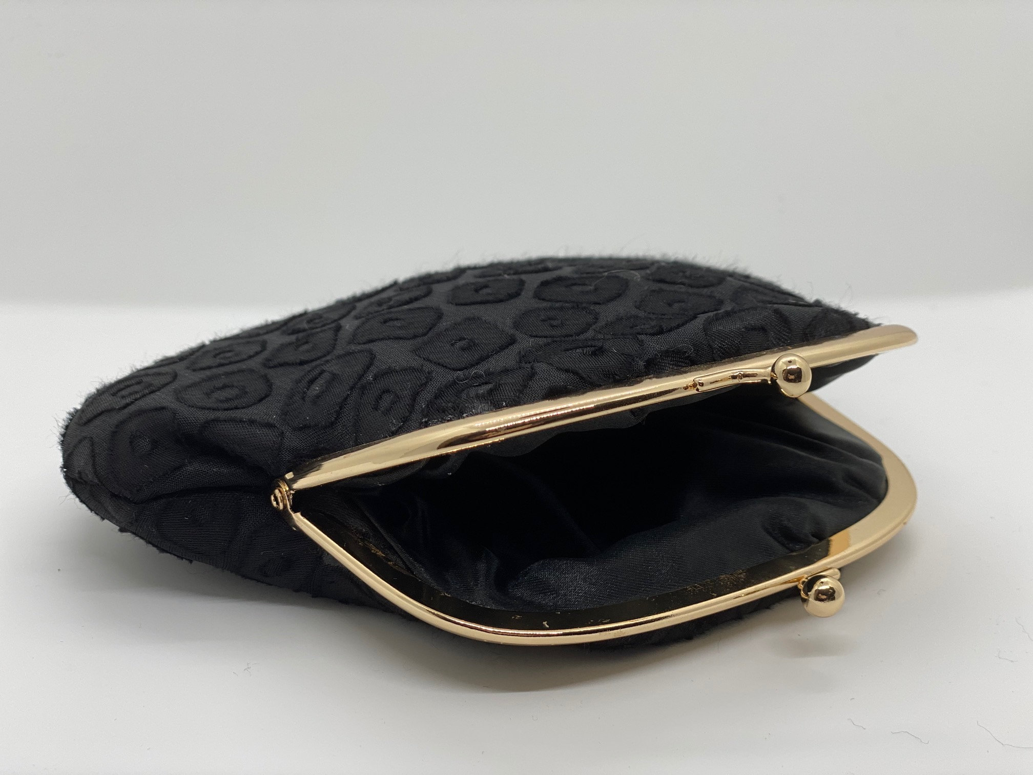 Black Evening Clutch Gold Clasp Etsy Australia