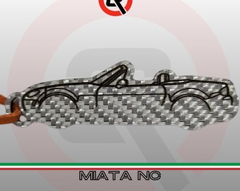 Miata NC carbon fiber keyring | With custom name or logo | Made in Italy | Car enthusiast gift