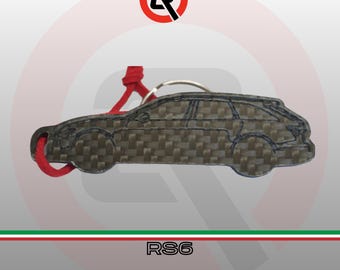 RS6 carbon fiber keychain | With custom name or logo | Made in Italy | Car enthusiast gift