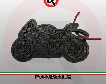 Ducati Panigale V4 carbon fiber keychain | With custom name or logo | Made in Italy | Car enthusiast gift