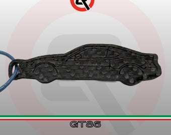 GT86 carbon fiber keychain | With custom name or logo | Made in Italy | Car enthusiast gift
