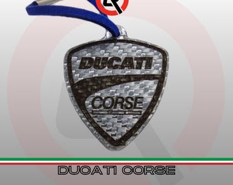 Ducati Corse carbon fiber keyring | With custom name or logo | Made in Italy | Car enthusiast gift