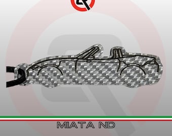 Miata ND carbon fiber keyring | With custom name or logo | Made in Italy | Car enthusiast gift