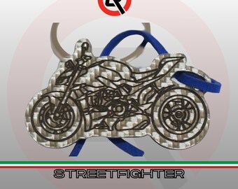 Ducati Streetfighter V4 carbon fiber keychain | With custom name or logo | Made in Italy | Car enthusiast gift