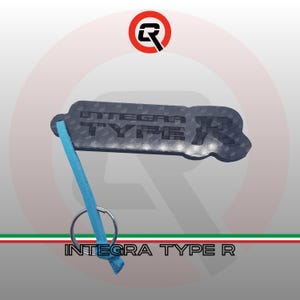 Integra Type R Schlüsselanhänger aus Kohlefaser | Mit individuellem Namen oder Logo | Hergestellt in Italien | Geschenk für Autoliebhaber