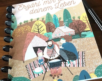 Erinnerungsalbum «Erzähl mir aus deinem Leben» – Geschenk für Oma & Opa – Buch zum Ausfüllen mit Fragen – Familienschichte festhalten