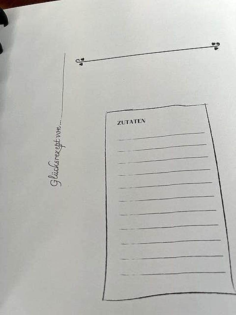 Kochbuch Rezeptordner zum Selbst Ausfüllen – Co‑Cooking Journal – DIY Rezeptalbum mit 18 pages – Geschenk zur Hochzeit, Familie & Freunde image 8