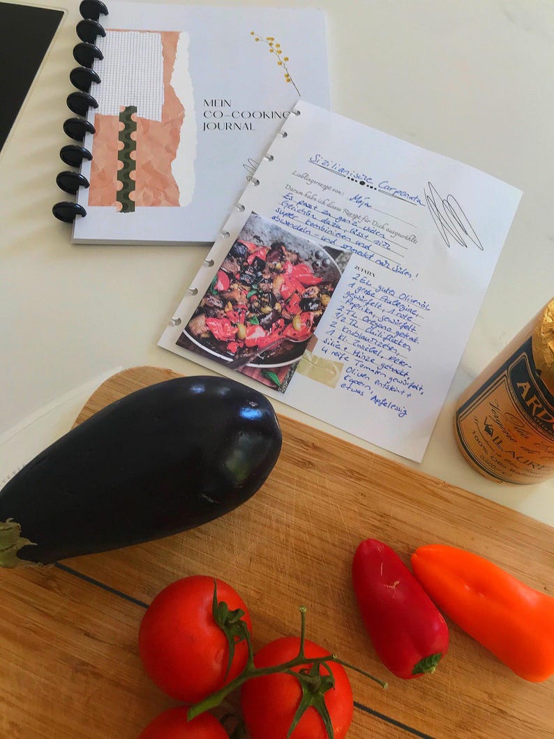 Kochbuch Rezeptordner zum Selbst Ausfüllen – Co‑Cooking Journal – DIY Rezeptalbum mit 18 pages – Geschenk zur Hochzeit, Familie & Freunde image 5