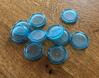 Binding Discs 2.5 cm – transparent hellblue – Scheibenringe für Discbound Planner – 9er‑Set – Ersatzringe für Happy planner und co